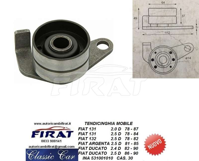 TENDICINGHIA DISTRIBUZIONE FIAT 131 132 ARGENTA (KT1648)